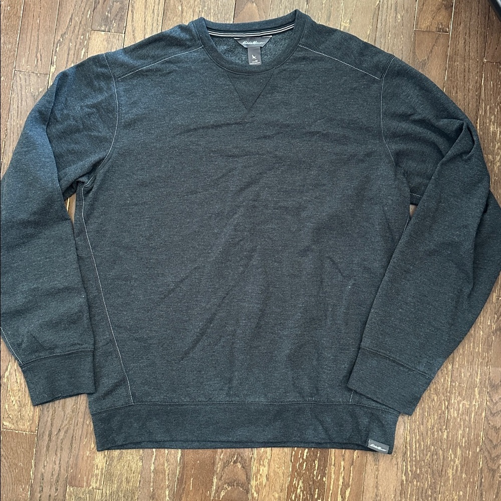 Eddie Bauer Men's Dark Gray Crewneck Sweatshirt, Medium